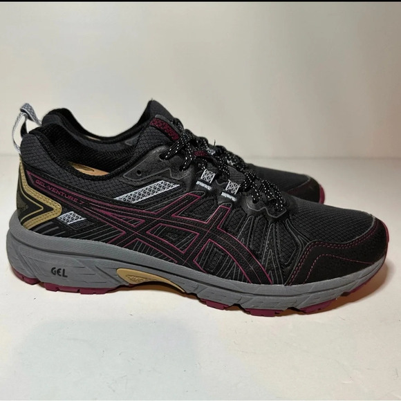 Asics Womens Gel Venture 7 Black Running Shoes Size 10 1012A476 (276 Box 31) - Picture 1 of 9